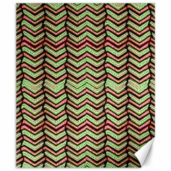 Zig Zag Multicolored Ethnic Pattern Canvas 8  X 10 