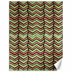 Zig Zag Multicolored Ethnic Pattern Canvas 12  X 16  