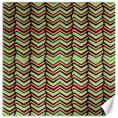 Zig Zag Multicolored Ethnic Pattern Canvas 16  X 16   by dflcprintsclothing