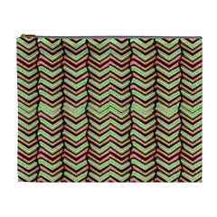 Zig Zag Multicolored Ethnic Pattern Cosmetic Bag (xl) by dflcprintsclothing