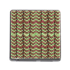 Zig Zag Multicolored Ethnic Pattern Memory Card Reader (square)