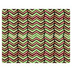 Zig Zag Multicolored Ethnic Pattern Double Sided Flano Blanket (medium)  by dflcprintsclothing