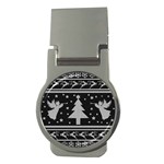 Ugly Christmas Sweater Money Clips (Round)  Front