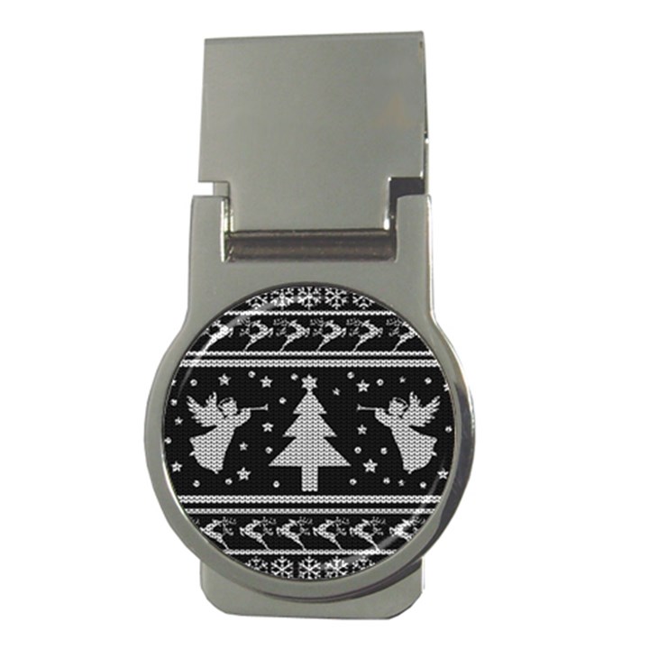 Ugly Christmas Sweater Money Clips (Round) 