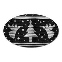 Ugly Christmas Sweater Oval Magnet by Valentinaart