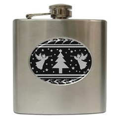 Ugly Christmas Sweater Hip Flask (6 Oz) by Valentinaart