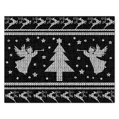 Ugly Christmas Sweater Rectangular Jigsaw Puzzl by Valentinaart