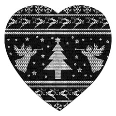 Ugly Christmas Sweater Jigsaw Puzzle (heart) by Valentinaart