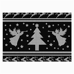 Ugly Christmas Sweater Large Glasses Cloth (2-side) by Valentinaart