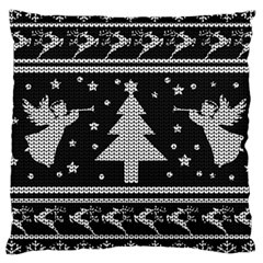 Ugly Christmas Sweater Large Cushion Case (two Sides) by Valentinaart