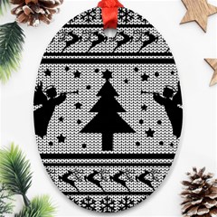 Ugly Christmas Sweater Ornament (oval) by Valentinaart