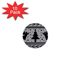 Ugly Christmas Sweater 1  Mini Buttons (10 Pack)  by Valentinaart