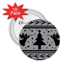 Ugly Christmas Sweater 2 25  Buttons (10 Pack)  by Valentinaart