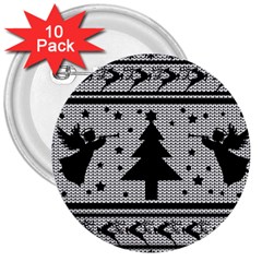 Ugly Christmas Sweater 3  Buttons (10 Pack)  by Valentinaart