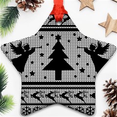 Ugly Christmas Sweater Star Ornament (two Sides) by Valentinaart