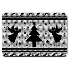 Ugly Christmas Sweater Large Doormat  by Valentinaart