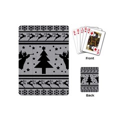 Ugly Christmas Sweater Playing Cards (mini)  by Valentinaart