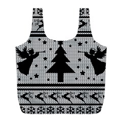 Ugly Christmas Sweater Full Print Recycle Bags (l)  by Valentinaart