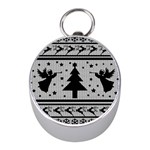 Ugly Christmas Sweater Mini Silver Compasses Front