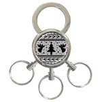 Ugly Christmas Sweater 3-Ring Key Chains Front