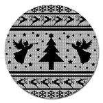 Ugly Christmas Sweater Magnet 5  (Round) Front