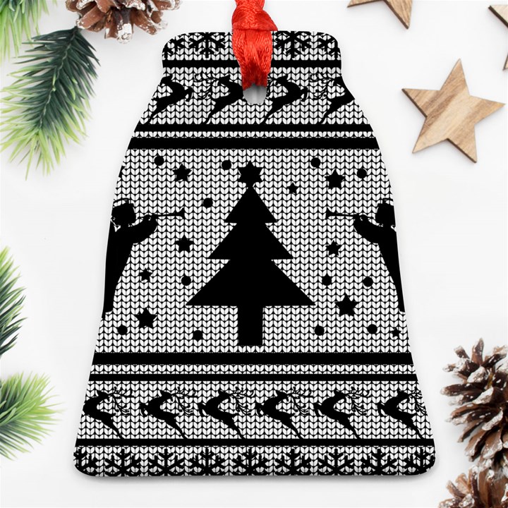 Ugly Christmas Sweater Bell Ornament (Two Sides)