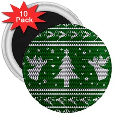 Ugly Christmas Sweater 3  Magnets (10 Pack)  by Valentinaart