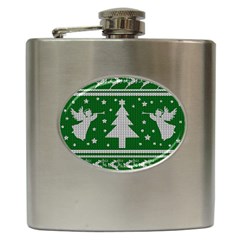 Ugly Christmas Sweater Hip Flask (6 Oz) by Valentinaart