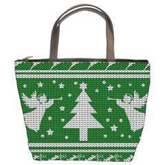 Ugly Christmas Sweater Bucket Bags by Valentinaart