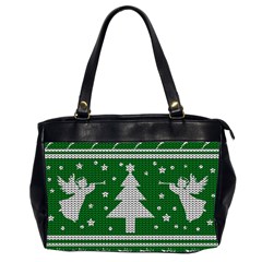 Ugly Christmas Sweater Office Handbags (2 Sides)  by Valentinaart