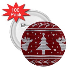 Ugly Christmas Sweater 2 25  Buttons (100 Pack)  by Valentinaart