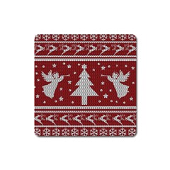 Ugly Christmas Sweater Square Magnet by Valentinaart