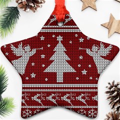 Ugly Christmas Sweater Star Ornament (two Sides) by Valentinaart