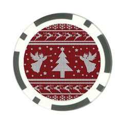 Ugly Christmas Sweater Poker Chip Card Guard by Valentinaart