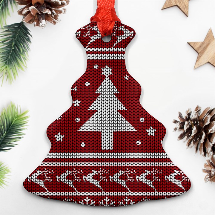 Ugly Christmas Sweater Christmas Tree Ornament (Two Sides)