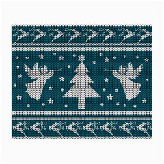 Ugly Christmas Sweater Small Glasses Cloth (2-side) by Valentinaart