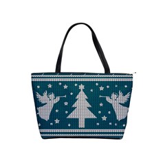 Ugly Christmas Sweater Shoulder Handbags by Valentinaart