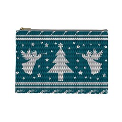 Ugly Christmas Sweater Cosmetic Bag (large)  by Valentinaart