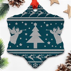 Ugly Christmas Sweater Ornament (snowflake) by Valentinaart