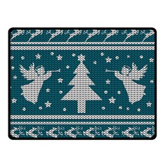 Ugly Christmas Sweater Double Sided Fleece Blanket (small)  by Valentinaart