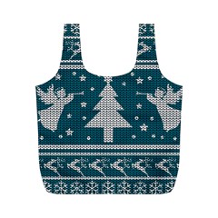 Ugly Christmas Sweater Full Print Recycle Bags (m)  by Valentinaart