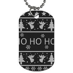 Ugly Christmas Sweater Dog Tag (two Sides) by Valentinaart