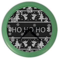 Ugly Christmas Sweater Color Wall Clocks by Valentinaart