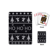 Ugly Christmas Sweater Playing Cards (mini)  by Valentinaart