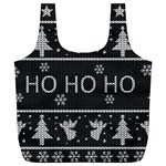 Ugly Christmas Sweater Full Print Recycle Bags (L)  Front