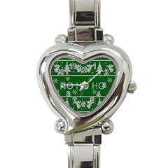 Ugly Christmas Sweater Heart Italian Charm Watch