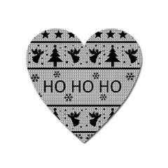 Ugly Christmas Sweater Heart Magnet by Valentinaart