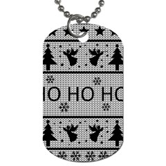 Ugly Christmas Sweater Dog Tag (two Sides) by Valentinaart