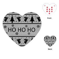 Ugly Christmas Sweater Playing Cards (heart)  by Valentinaart