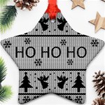 Ugly Christmas Sweater Star Ornament (Two Sides) Front